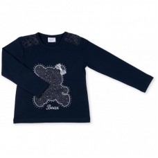 Кофта Breeze з мереживним ведмедиком (8548-104G-blue) Кофта Breeze з мереживним ведмедиком (8548-104G-blue)