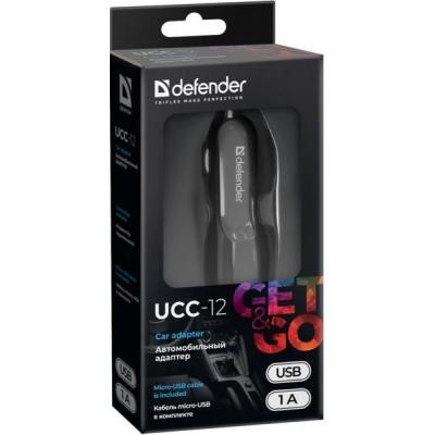 Зарядное устройство Defender UCC-12 black, 1xUSB, 5V / 1A+Micro (83590)