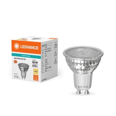 Лампа LEDVANCE LED GU10 6.9Вт 650Лм 3000K PAR16