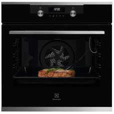 Духова шафа Electrolux електрична, 72л, A+, дисплей, конвекція, піроліз, телескопічні напрямні, чорний + нерж Духова шафа Electrolux електрична, 72л, A+, дисплей, конвекція, піроліз, телескопічні напрямні, чорний + нерж