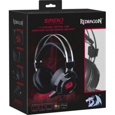 Наушники Redragon Siren 2 Vibration Surround 7.1 Black-Red (74830)