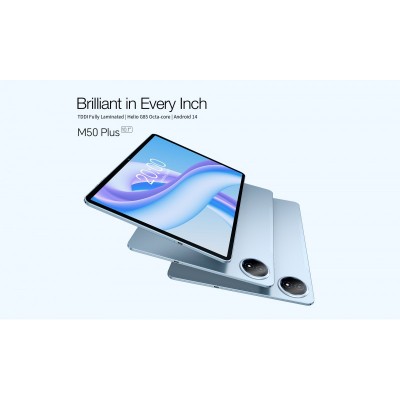 Планшет Teclast M50 Plus 10.1" 6ГБ, 128ГБ, LTE, 7000мА•год, Android, блакитний