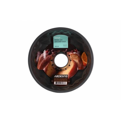 Форма для випікання кексу Ardesto Tasty baking, кругла, 22x11.6см, сірий,голубий