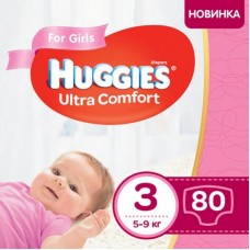 Підгузок Huggies Ultra Comfort 3 Mega для девочек (5-9 кг) 80 шт (5029053543604) Підгузок Huggies Ultra Comfort 3 Mega для девочек (5-9 кг) 80 шт (5029053543604)