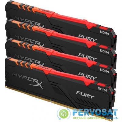Модуль памяти для компьютера DDR4 128GB (4x32GB) 3600 MHz HyperX Fury RGB HyperX (Kingston Fury) (HX436C18FB3AK4/128)