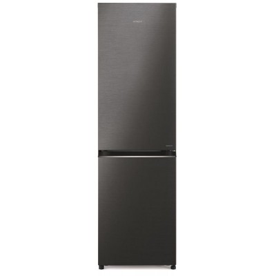 Холодильник Hitachi з нижн. мороз., 190x60х65, холод.відд.-215л, мороз.відд.-115л, 2дв., А+, NF, інв., чорний