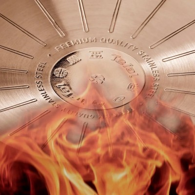 Сковорода ВОК  Tefal Emotion+, 28см, нержавіюча сталь, бакеліт, чорний