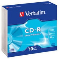 Диск CD Verbatim 700Mb 52x Slim case 10шт Extra (43415) Диск CD Verbatim 700Mb 52x Slim case 10шт Extra (43415)