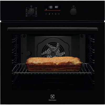 Духова шафа Electrolux електрична, 72л, A++, дисплей, конвекція, піроліз, телескопічні напрямні, чорний