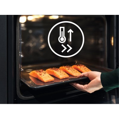 Духова шафа Electrolux електрична, 72л, A++, дисплей, конвекція, піроліз, телескопічні напрямні, чорний