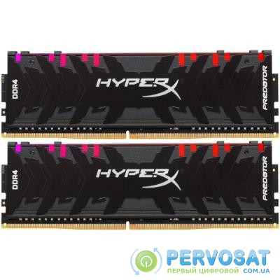 Модуль памяти для компьютера DDR4 32GB (2x16GB) 3000 MHz HyperX Predator RGB Kingston (HX430C15PB3AK2/32)