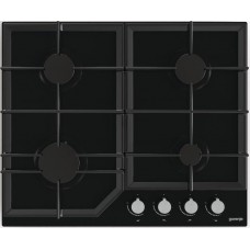 Варильна поверхня Gorenje газова на склі, 60см, чавун, чорний Варильна поверхня Gorenje газова на склі, 60см, чавун, чорний