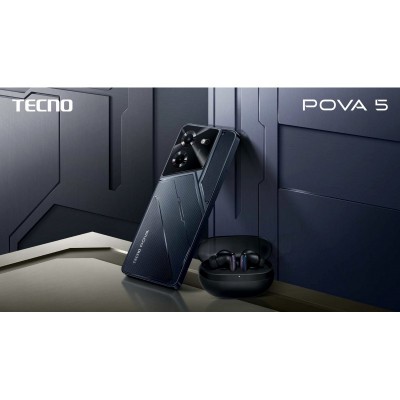 Смартфон TECNO POVA 5 (LH7n) 6.78&quot; 8/128ГБ, 2SIM, 6000мА•год, Mecha Black