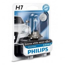 Автолампа PHILIPS H7 WhiteVision +60%, 3700K, 1шт (12972WHVB1)