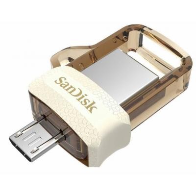 USB флеш накопичувач SANDISK 32GB Ultra Dual Drive m3.0 White-Gold USB 3.0/OTG (SDDD3-032G-G46GW)