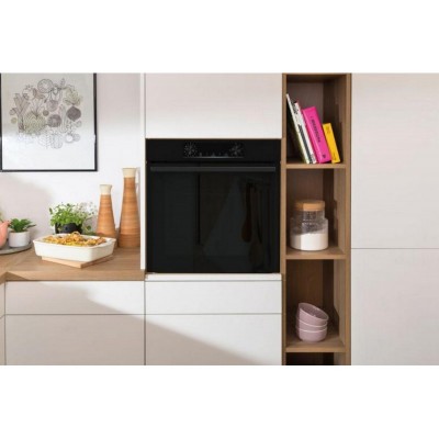 Духова шафа Gorenje електрична, 77л, A+, дисплей, IconLed, піроліз, чорний