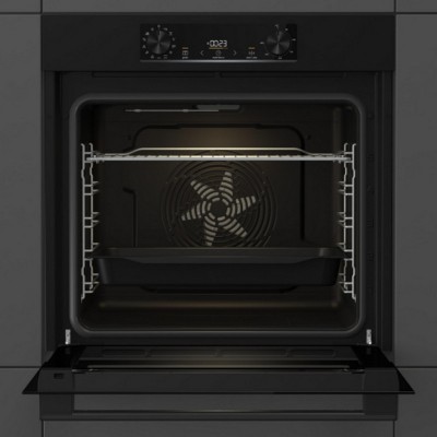 Духова шафа Gorenje електрична, 77л, A+, дисплей, IconLed, піроліз, чорний