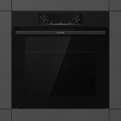 Духова шафа Gorenje електрична, 77л, A+, дисплей, IconLed, піроліз, чорний