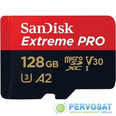 Карта памяти SANDISK 128GB microSDXC class 10 UHS-I U3 A2 Extreme Pro (SDSQXCY-128G-GN6MA)