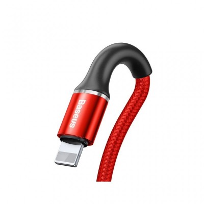 Дата кабель USB 2.0 AM to Lightning 1.0m 2.4A red Baseus (CALGH-B09)