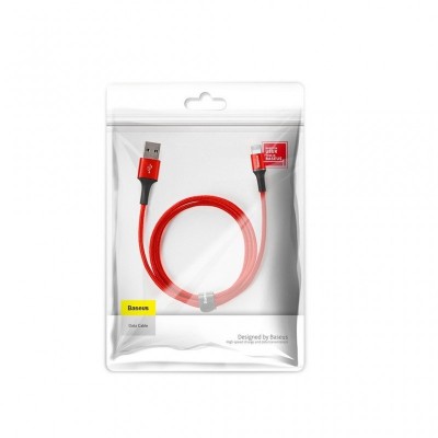 Дата кабель USB 2.0 AM to Lightning 1.0m 2.4A red Baseus (CALGH-B09)