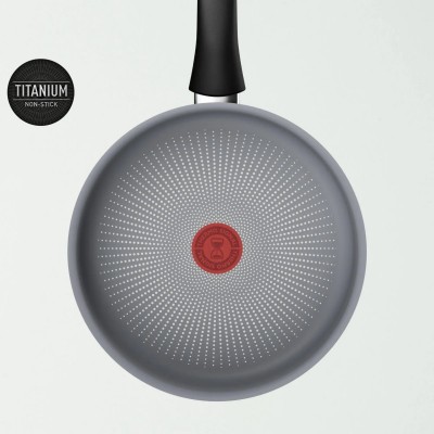 Сотейник Tefal Halo, 24см, з кришкою, алюміній, бакеліт, скло, сірий