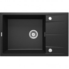 Мийка кухонна Deante Eridan, граніт, прямокутник, з крилом, 780х500х210мм, чаша - 1, накладна, металічний графіт Мийка кухонна Deante Eridan, граніт, прямокутник, з крилом, 780х500х210мм, чаша - 1, накладна, металічний графіт