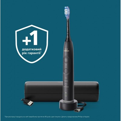 Щітка зубна електр. Philips, Sonicare 7100 Series, 62т. колив/хв, насадок-1, футляр, чорний