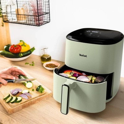 Мультипіч Tefal Easy Fry Max, 1500Вт, чаша-5л, сенсорне керув., 10 програм, пластик, світло-зелений