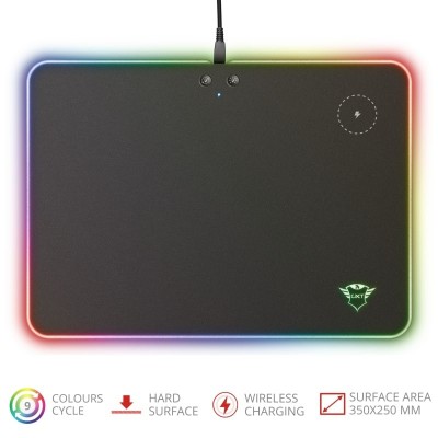 Trust GXT 750 Qlide RGB Gaming Mouse Pad with wireless charging