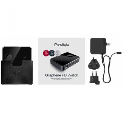 Батарея универсальная Prestigio Graphene PD Watch Edition, 10000 mAh, 2*USB3.0 QC, 1*Type-C (PPB112G_SG)