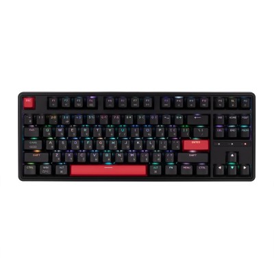 Клавіатура механічна Keychron C3 Pro 87Key, K pro Brown, USB-A, QMK, Hot-swap, EN/UKR, RGB, чорний