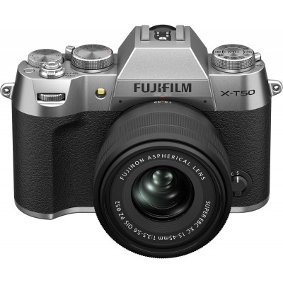 Цифр. фотокамера Fujifilm X-T50 + XC 15-45mm F3.5-5.6 Kit  Silver