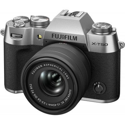 Цифр. фотокамера Fujifilm X-T50 + XC 15-45mm F3.5-5.6 Kit  Silver