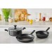 Сковорода з кришкою Tefal Day by Day, 20см, з кришкою, алюміній, бакеліт, скло, чорний