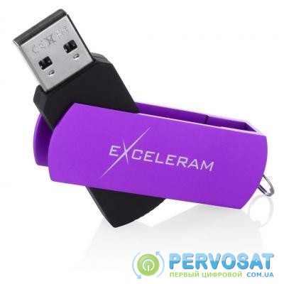 USB флеш накопитель eXceleram 64GB P2 Series Grape/Black USB 2.0 (EXP2U2GPB64)