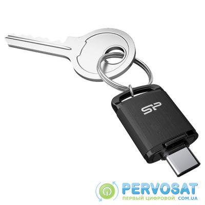USB флеш накопитель Silicon Power 64GB C10 Black USB 3.1 / Type-C (SP064GBUC3C10V1K)