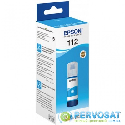 Контейнер с чернилами Epson 112 EcoTank Pigment Cyan ink (C13T06C24A)
