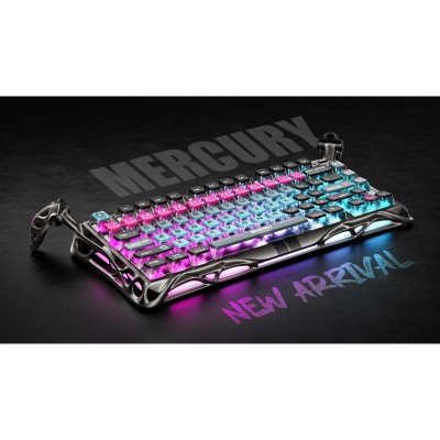 Клавіатура механічна GravaStar Mercury V75 Pro 80keys, Magnetic Jade Gaming, 8K, USB-A, RGB, Cyberpunk