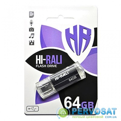 USB флеш накопитель Hi-Rali 64GB Corsair Series Black USB 2.0 (HI-64GBCORBK)