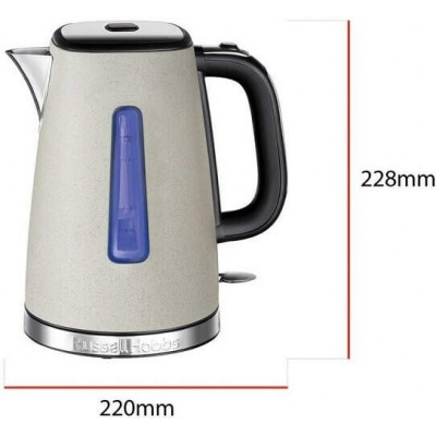 Електрочайник Russell Hobbs Luna Stone, 1.7л, метал, під камінь, бежевий