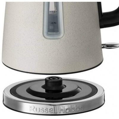 Електрочайник Russell Hobbs Luna Stone, 1.7л, метал, під камінь, бежевий