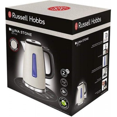 Електрочайник Russell Hobbs Luna Stone, 1.7л, метал, під камінь, бежевий