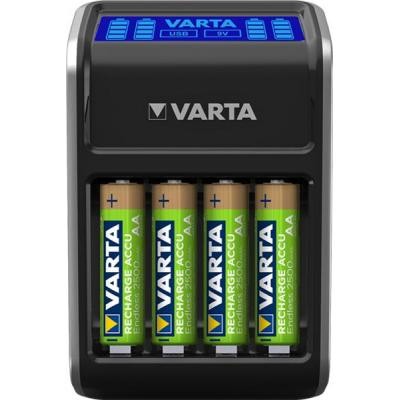 Зарядное устройство для аккумуляторов Varta LCD PLUG CHARGER +4*AA 2100 mAh (57687101441)