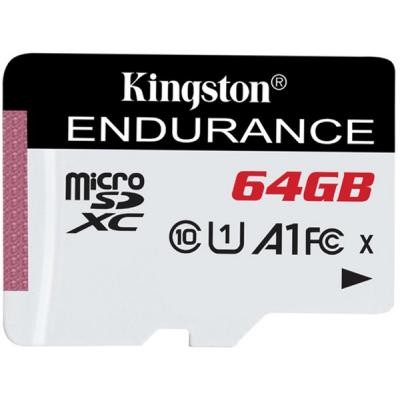 Карта памяти Kingston 64GB microSDXC class 10 UHS-I U1 A1 High Endurance (SDCE/64GB)