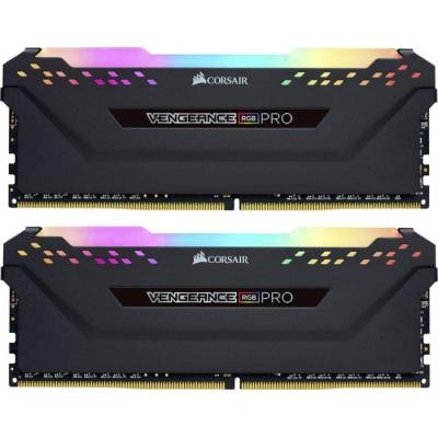 Модуль памяти для компьютера DDR4 32GB (2x16GB) 3200 MHz Vengeance RGB Pro Black CORSAIR (CMW32GX4M2C3200C16)