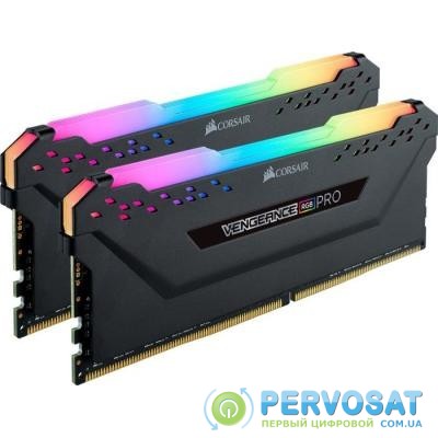 Модуль памяти для компьютера DDR4 32GB (2x16GB) 3200 MHz Vengeance RGB Pro Black CORSAIR (CMW32GX4M2C3200C16)