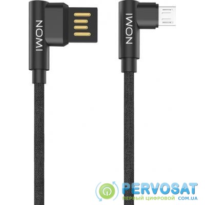 Дата кабель USB 2.0 AM to Micro 5P 1.0m DCPQ Black Nomi (344268)
