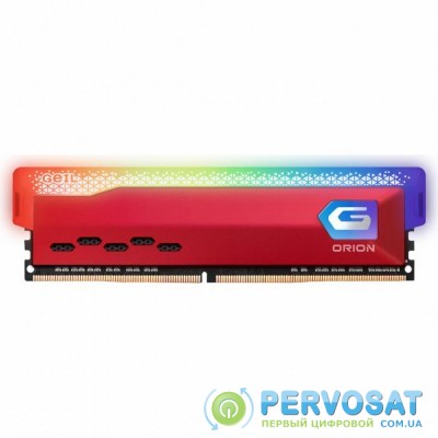 Модуль памяти для компьютера DDR4 8GB 3200 MHz Orion RGB Racing Red GEIL (GOSR48GB3200C16BSC)