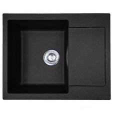 Мийка кухонна Adamant Minimal, штучний камінь, прямокут., з крилом, 615х495х200мм, чаша - 1, врізна, чорний Мийка кухонна Adamant Minimal, штучний камінь, прямокут., з крилом, 615х495х200мм, чаша - 1, врізна, чорний